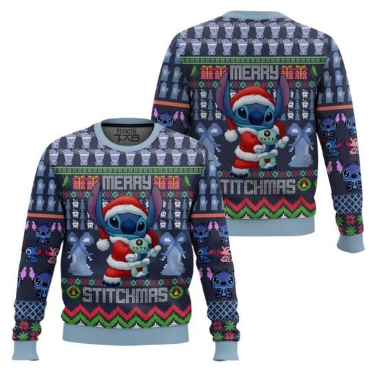 Disney Stitch Lilo and Stitch Ugly Christmas Sweater