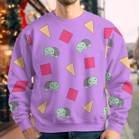 Discover Zoey Cosplay Ugly Christmas Sweater, Zoey Costume Sweater For Men, Turtle Kwaii Xmas Sweater, Christmas Gift