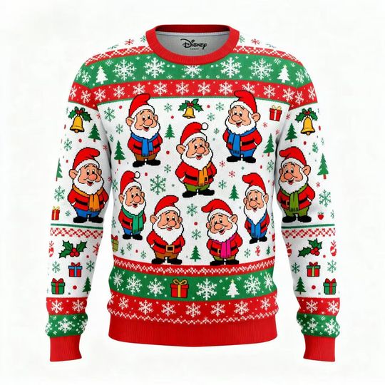 Discover 2026 New Disney Donald Duck Christmas Sweater Ugly Style Cartoon Print Xmas Jumper for Men Women Holiday Gift