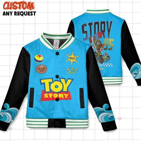 Toy Story Baseball Jacket, Buzz Lightyear Jacket, Woody Mens Jacket, Toy Story Friends Jackets, Cartoon Jacket For Him, Toy Story Gift