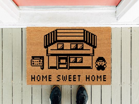 Discover Home Sweet Home Doormat: Funny Video Game Decor