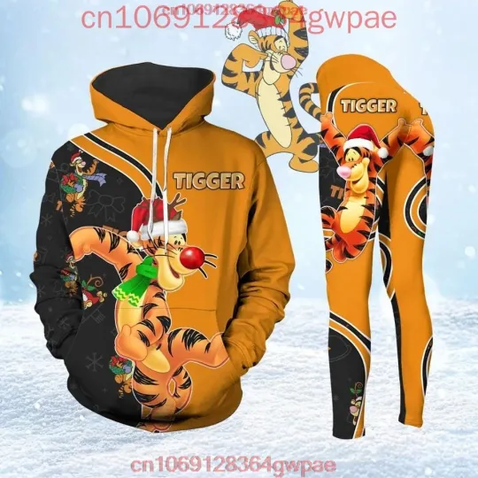 Discover Disney Tigger Christmas Hoodie and Leggings Yoga Set, Winnie the Pooh Hoodie