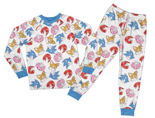Discover Sonic the Hedgehog Pajama Cute Sonic Pajama Sonic Family Matching Pajama Sonic Birthday Sleepwear Sonic Party Outfit For Kid Sonic Fan Boy
