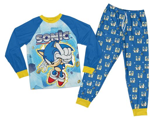 Discover Sonic the Hedgehog Pajama Cute Sonic Pajama Sonic Family Matching Pajama Sonic Birthday Sleepwear Sonic Party Outfit For Kid Sonic Fan Boy