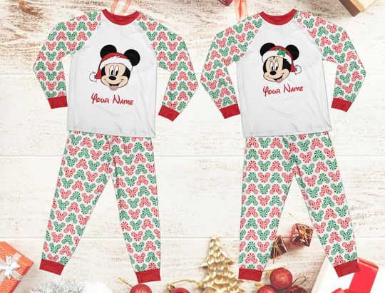 Ddisney Mickey Pajamas Set Ddisney Pajama Christmas Sleepwear Christmas Matching Family Cartoon Movie PJ Christmas Pajama For Ddisney Fan