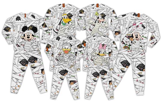Ddisney Mickey Pajamas Set Ddisney Pajama Halloween Sleepwear Halloween Matching Family Cartoon Movie PJ Halloween Pajama For Ddisney Fan