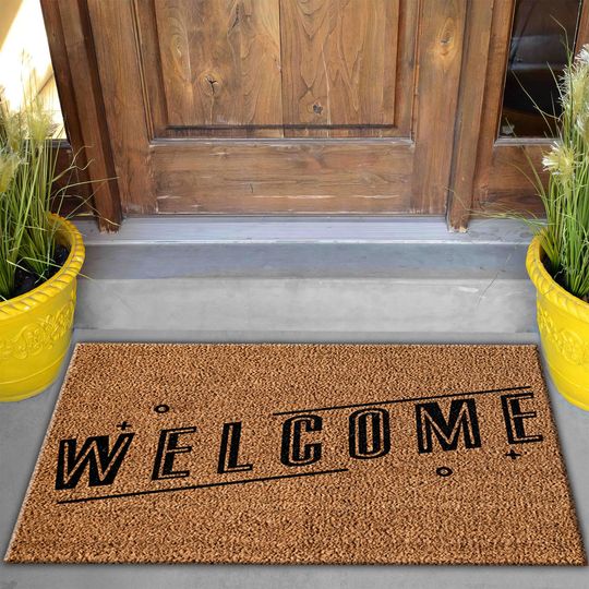 Discover Welcome Doormat, Modern Entry Rug