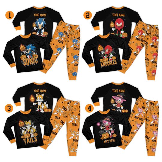 Discover Sonic the Hedgehog Pajama Custom Sonic Pajama Sonic Family Matching Pajama Sonic Halloween Sleepwear Sonic Party Outfit For Kid Sonic Fan