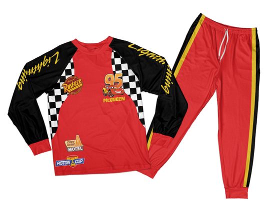 Discover Piston Cup Ddisney Car Pajama Llightning McQueen Pajama Family Matching Pajama McQueen Sleepwear Llightning McQueen Party Outfit For Kids