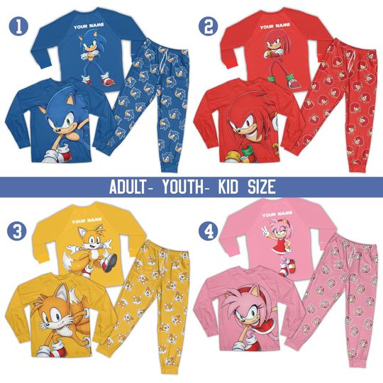 Discover Sonic the Hedgehog Pajama Custom Sonic Pajama Sonic Family Matching Pajama Sonic Birthday Sleepwear Sonic Party Outfit For Kid Sonic Fan