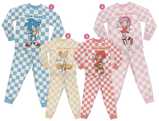 Sonic the Hedgehog Pajama Custom Sonic Pajama Sonic Family Matching Pajama Sonic Birthday Sleepwear Sonic Party Outfit For Kid Sonic Fan