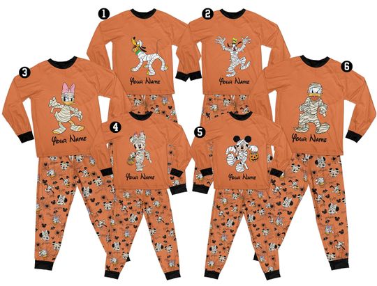 Ddisney Mickey Pajamas Set Ddisney Pajama Halloween Sleepwear Halloween Matching Family Cartoon Movie PJ Halloween Pajama For Ddisney Fan