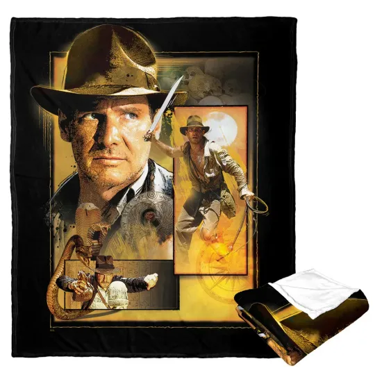 Discover Disney Indiana Jones Adventurous Indy Cozy Fleece Blanket