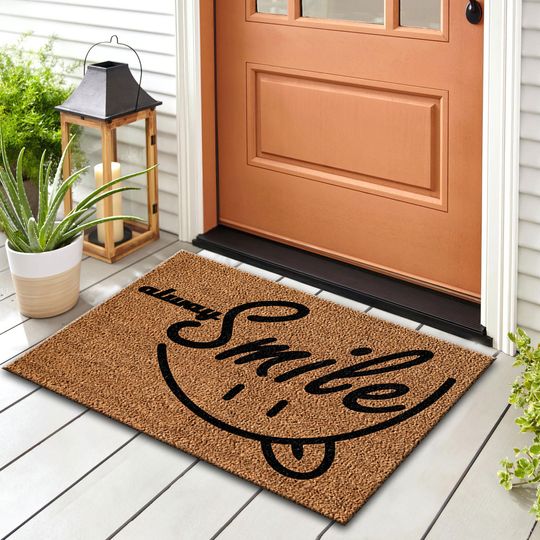 Discover Smile Rugs, Funny Doormat Rugs, Smile Doormat Rug, Modern Rugs, Pattern Rug, Gift For The Home, Cool Rug, Hallway Rug, Gift Rug,