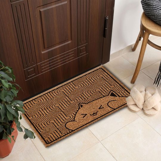 Discover Cat Rugs, Cat Doormat Rug, Cute Doormat Rugs, Coco Doormat Rugs, Customs Rug, Gift For The Home, Decorative Rug, Custom Rug, Indoor Rug,