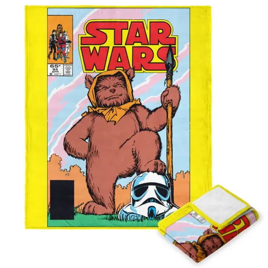 Disney Star Wars Classic Comic Books Ewok Cozy Fleece Blanket