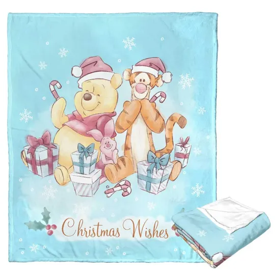 Discover Disney Winnie The Pooh Xmas Wishes Pooh Cozy Fleece Blanket