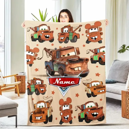 Discover Disney Cars Tow Mater Radiator Springs Magic Kingdom Customize Fleece Blanket