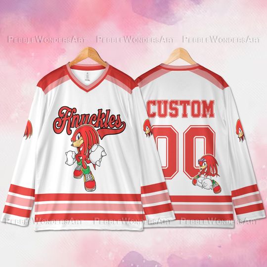 Discover Personalized Knuckles Hockey Jersey, Custom Hockey Jersey Shirt