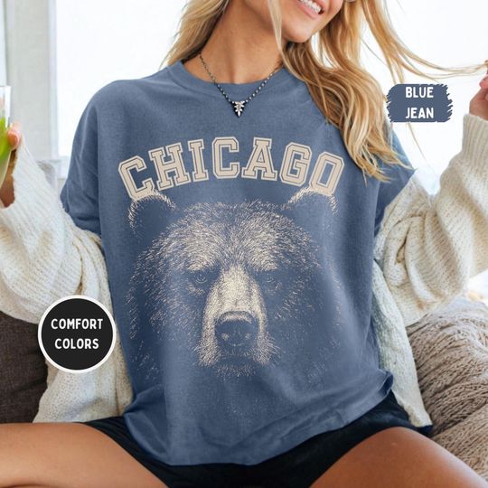 Discover Retro Chicago Football T-Shirt, Vintage Sports Fan Gift, Football Team Tee