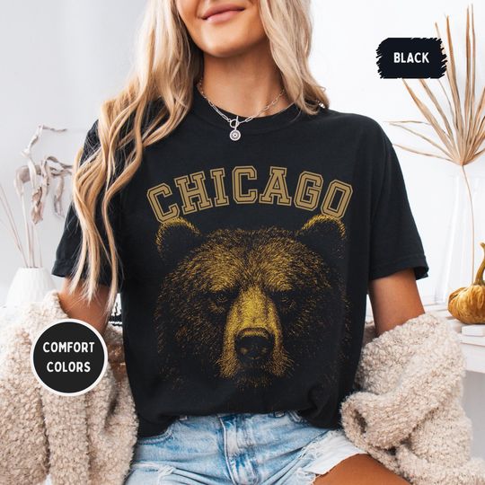 Discover Retro Chicago Football T-Shirt, Vintage Sports Fan Gift, Football Team Tee