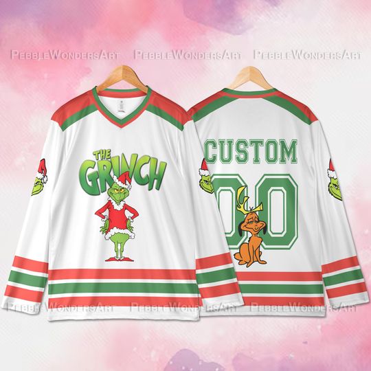 Discover Personalized Grin Hockey Jersey, Hockey Lovers Gifts
