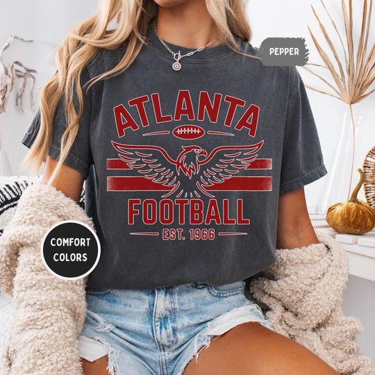 Vintage Atlanta Football T-Shirt, Sports Fan Gift, Retro Football Shirt