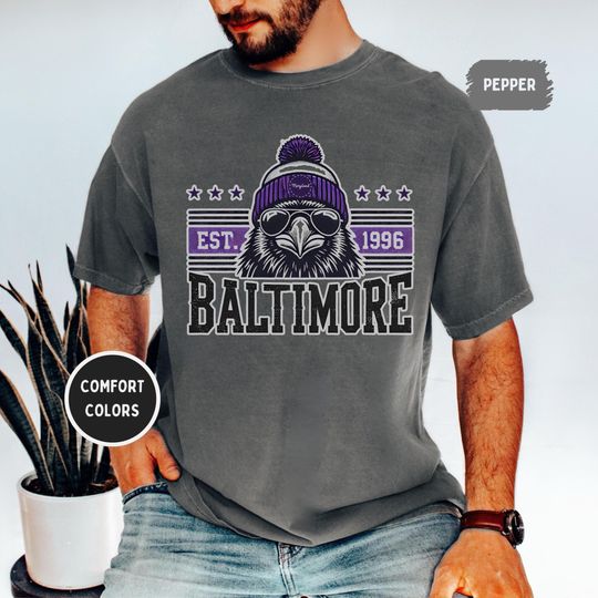 Discover Vintage Baltimore Football T-Shirt, Vintage Sports Fan Gift, Football Team Tee