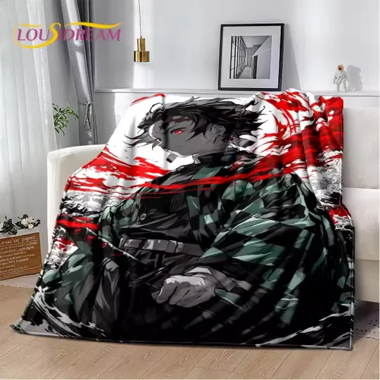 Discover 3D Demon S-Slayer Anime Kamado neko Tanjirou Cartoon Blanket,Soft Throw Blanke