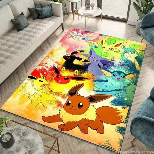 Discover 3D Cute PKM Cartoon Carpet Rug for Home Living Room Bedroom Sofa Doormat