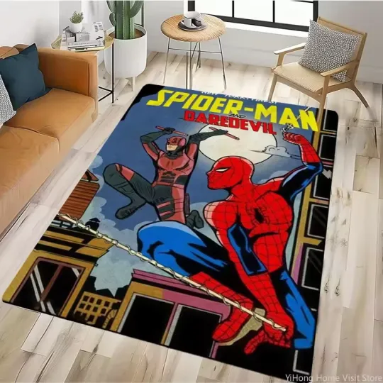 Movie Superhero Cartoon HD Printed Carpet Rug for Living Room Bedroom Table