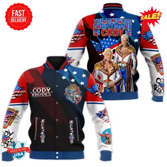 Black Cody Rhodes The American Nightmare Cody Baseball Jacket