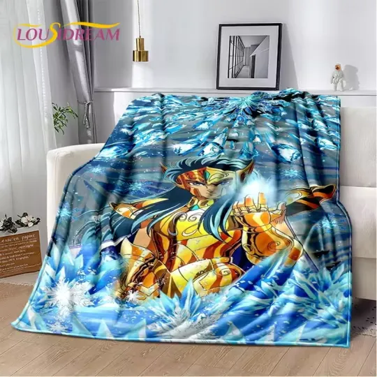 Discover Cartoon Saint Seiya 3D Retro Anime HD Soft Blankets,Keep Warm Flannel Throw Blan