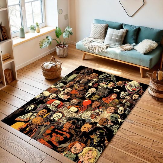 Discover Horror Movie Character Rug: Halloween Fear Decor