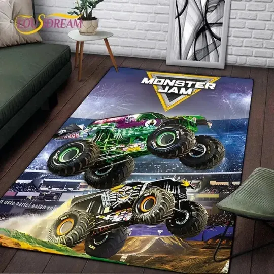 Discover Monster Truck Monster Jam Cosplay Carpet Living Room Bedroom Sofa Rug Door Mat 3