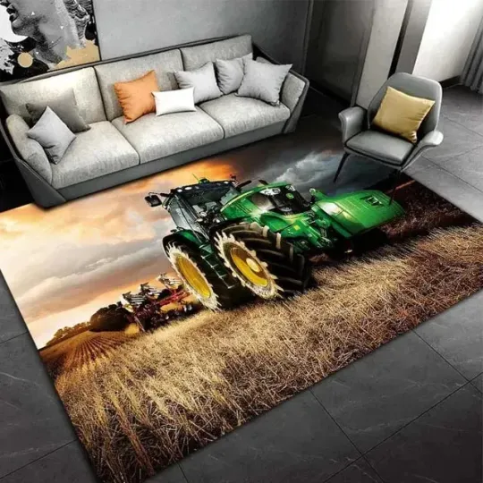 Discover John Agriculture Tractor Farming Tractors Cosplay Carpet Living Room Bedroom