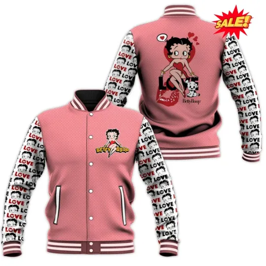 Discover Betty Boop Baseball Jacket, Betty Boop Cartoon Jacket