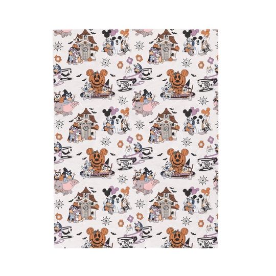 Discover Blue dog sisters SPOOKY blanket
