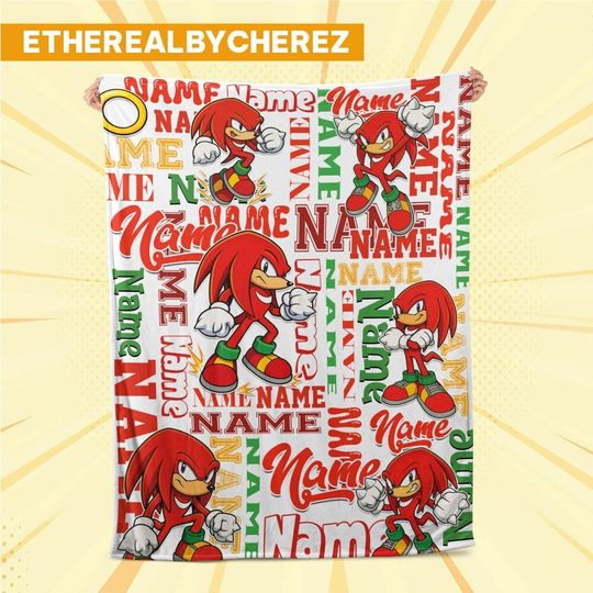 Discover Personalized Knuckle Edchina Fleece Blanket  Custom Name Disney Throw for Kid, Birthday Gift, Baby Shower, Gift for Boy and Girl