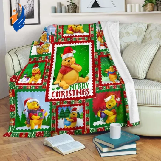 Discover Winnie The Pooh Merry Christmas Blanket Winnie The Pooh