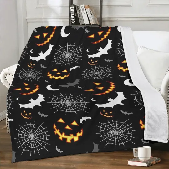 Discover Ghost Halloween Fleece Blanket, Halloween Gift Blanket
