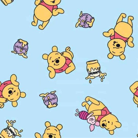 Disney, Winnie the Pooh, Anti-Pill Polar fabric by the Yard,  Springs Creative, Blanket fabric, Light Blue Fleece, CP78797