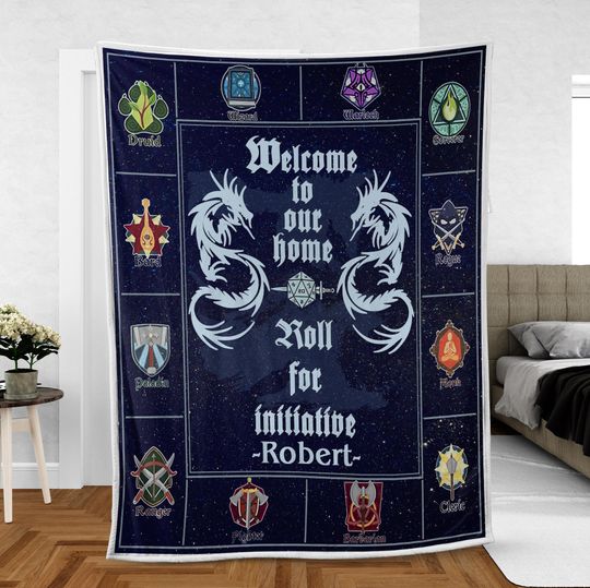 Discover Dungeons And Dragons DnD Game Blanket, DnD Fleece Blanket, DnD Fans Mink Sherpa Blanket, Gift for Fans