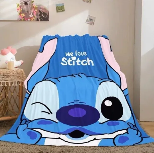 Discover Lilo Stitch Blanket Plush Warm Decoration Bed Home Blankets kid quilt