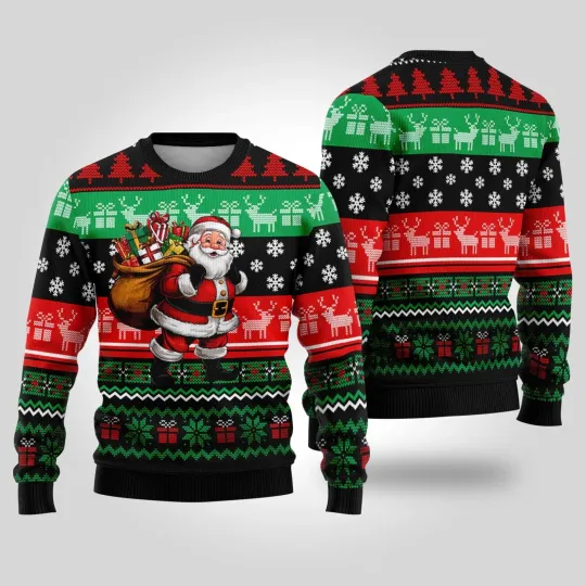Discover Santa's Sleigh Christmas Sweater: Festive Holiday, Ugly Sweater Kid/Women/Men