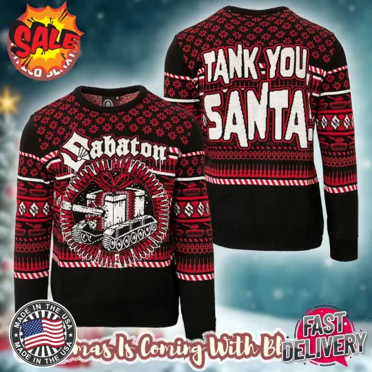 Discover NEW!! Sabaton Holiday Tank You Santa The Present Tank Knitted Ugly Sweater