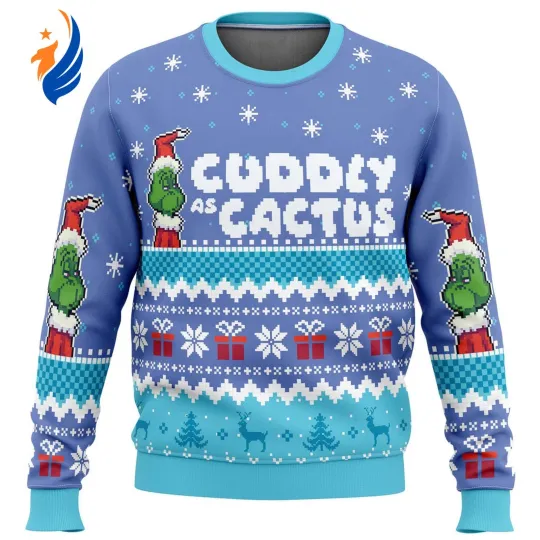 Discover Cuddly Cactus funny character Ugly Christmas Sweater: Festive & Fun Holiday Attire
