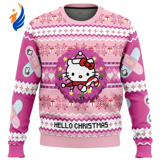Nysekai “Hello Christmas Helo Kity Ugly” Christmas Sweater – Gift for Men Women