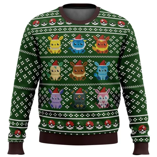 PKM Eevee Eeveelutions Ugly Christmas Sweater