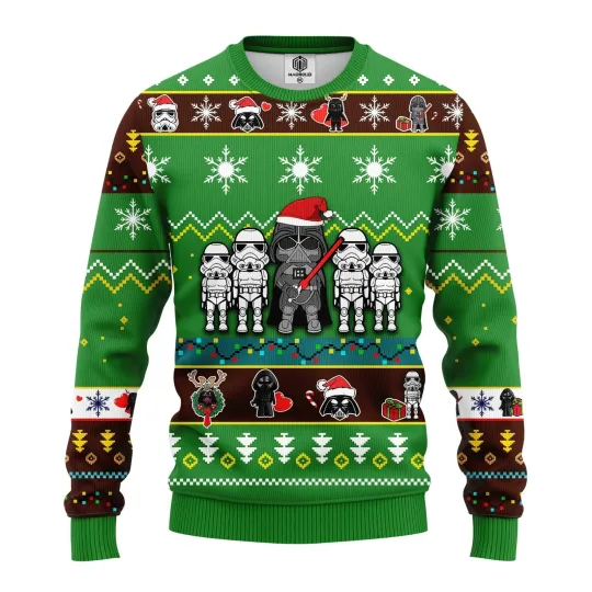 Discover Darth Vader Christmas Sweater Green – Star Wars Ugly Holiday Gift